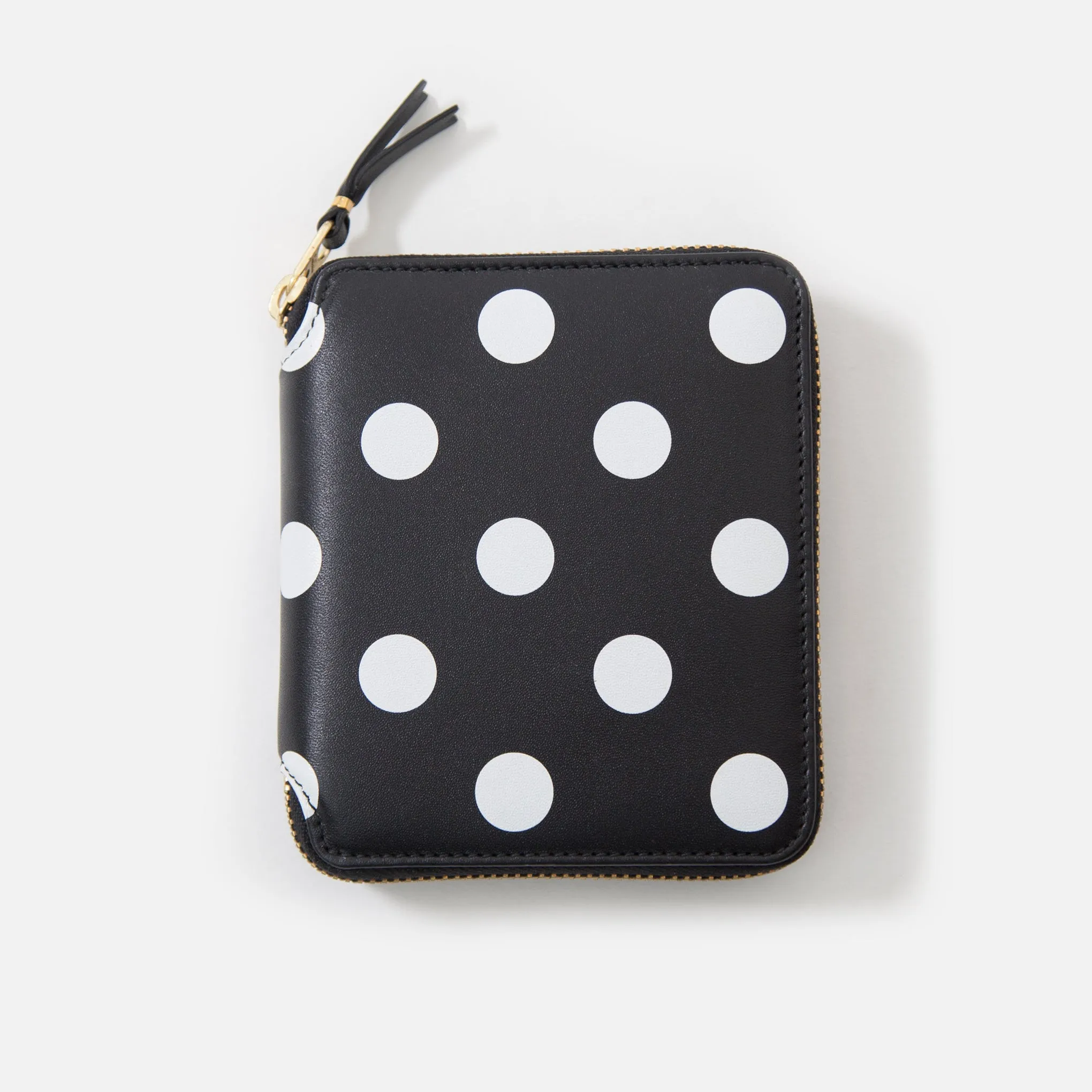 Comme des Garcons Classic Leather Wallet - Black / White Dot SA2100PD