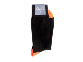 Contrast Heel & Toe Socks Black