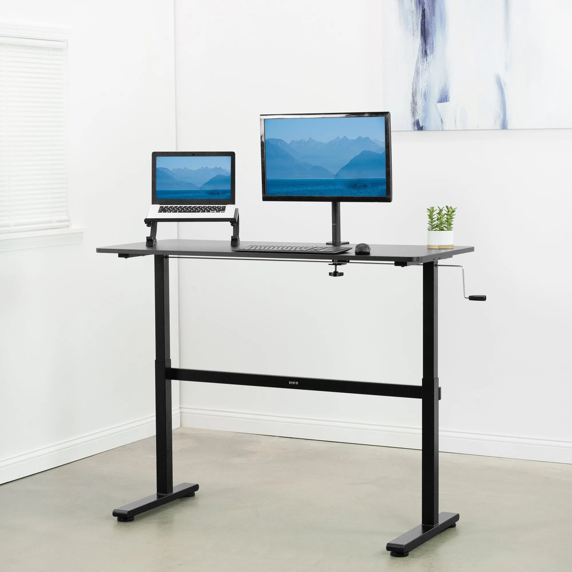 Crank Height Adjustable Desk (55")