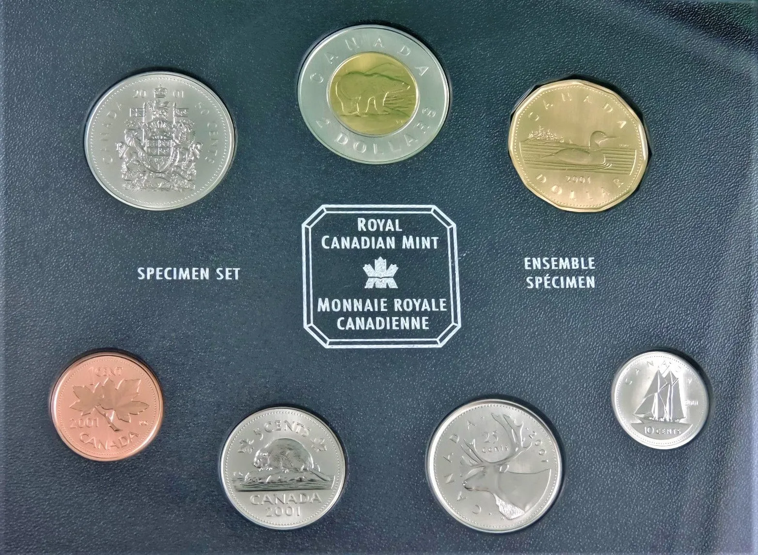 Currency - Specimen Set - 2001 - Canadian Coinage