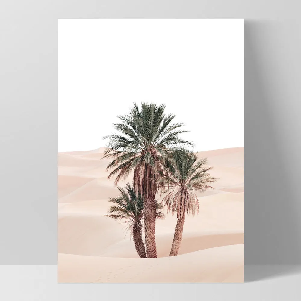 Desert Palms on Sand Dunes I - Art Print