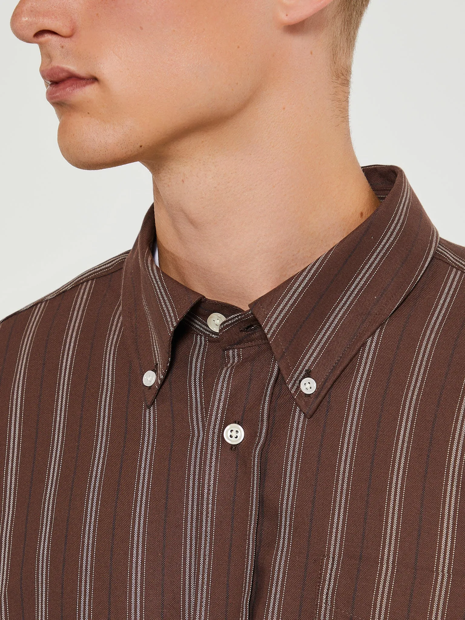 Deuce Oxford Shirt in Brown