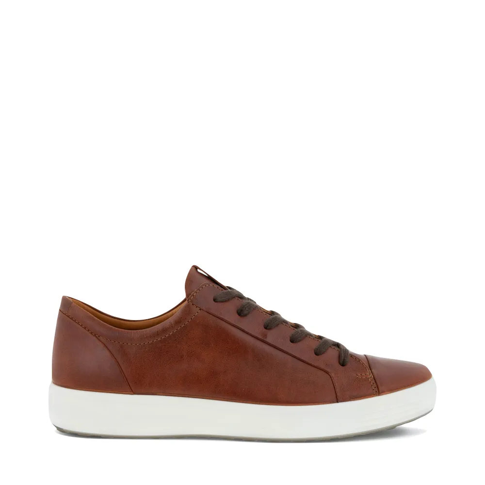 Ecco Men's Soft 7 City Leather Sneaker in Cognac