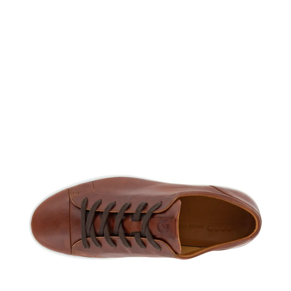 Ecco Men's Soft 7 City Leather Sneaker in Cognac