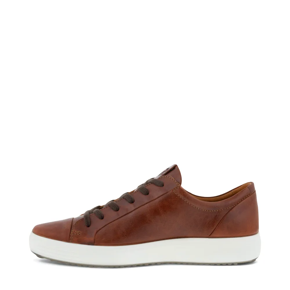 Ecco Men's Soft 7 City Leather Sneaker in Cognac