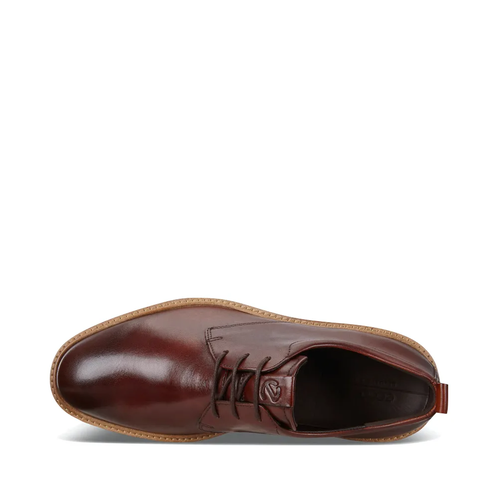 Ecco Men's ST. 1 Hybrid Plain Toe Shoe in Cognac