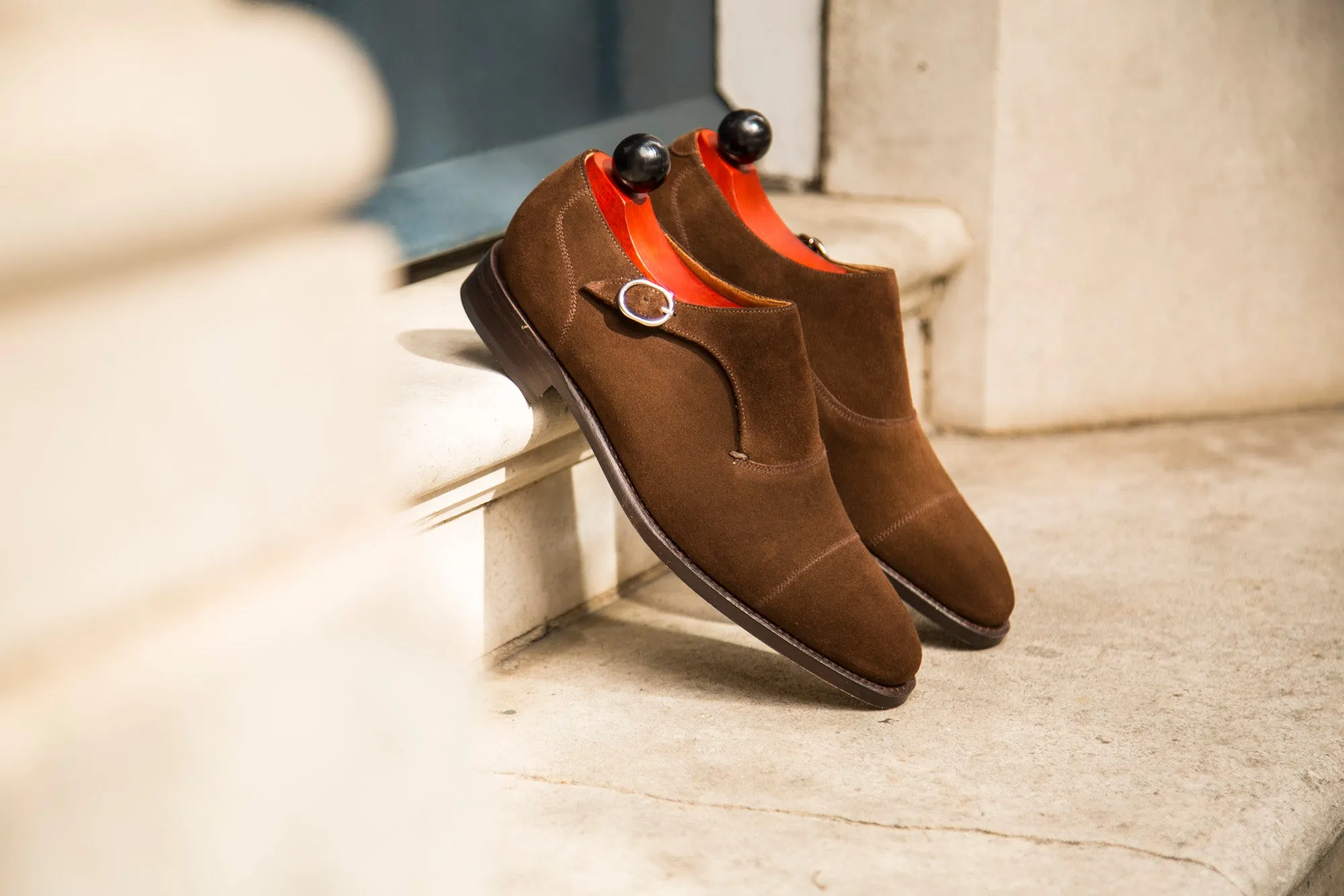 Fauntleroy - MTO - Dark Brown Suede - LPB Last - Single Leather Sole