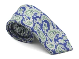 Five Fold Shantung Tie Paisley Blue