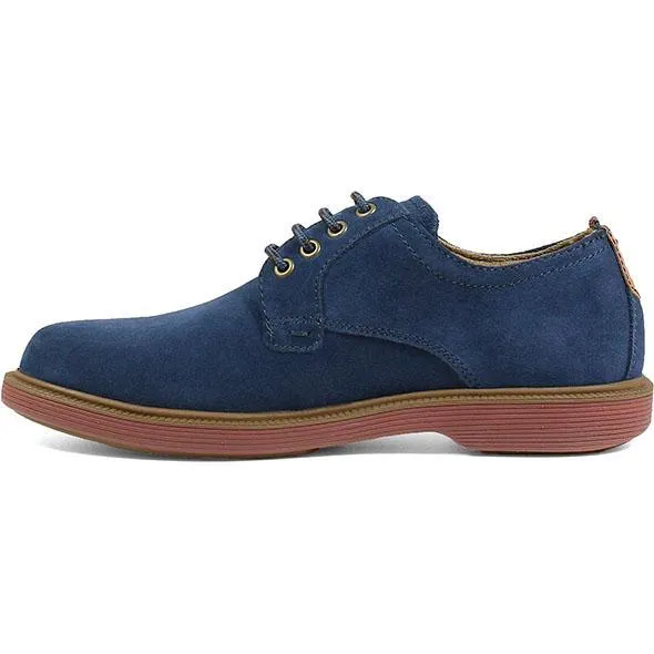 Florsheim Kids Boy's Sapacush Plain Toe Ox Navy Suede/Brick (Sizes 12-3)