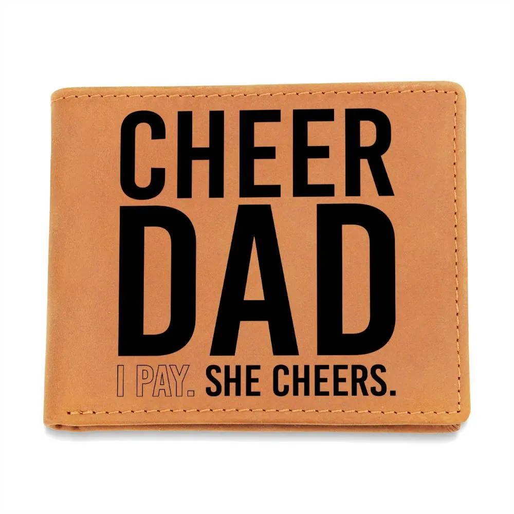 Funny Cheer Dad Leather Wallet