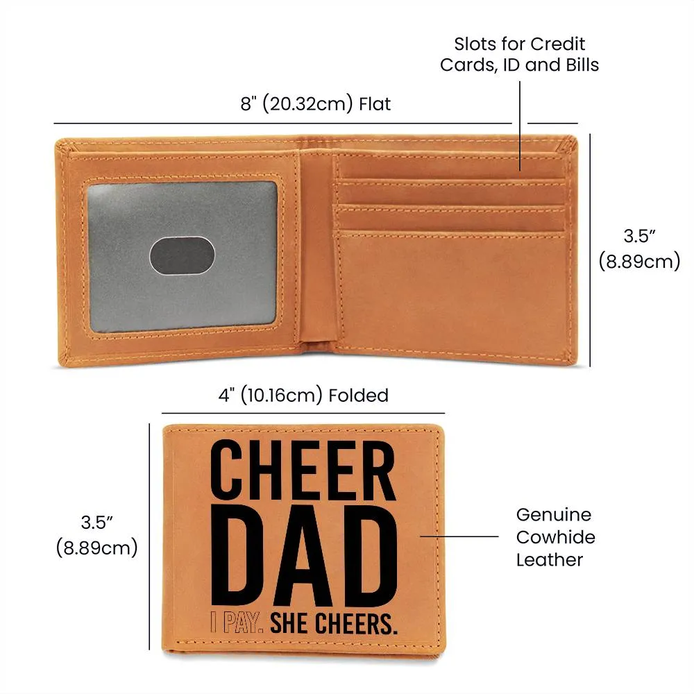 Funny Cheer Dad Leather Wallet