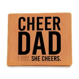 Funny Cheer Dad Leather Wallet