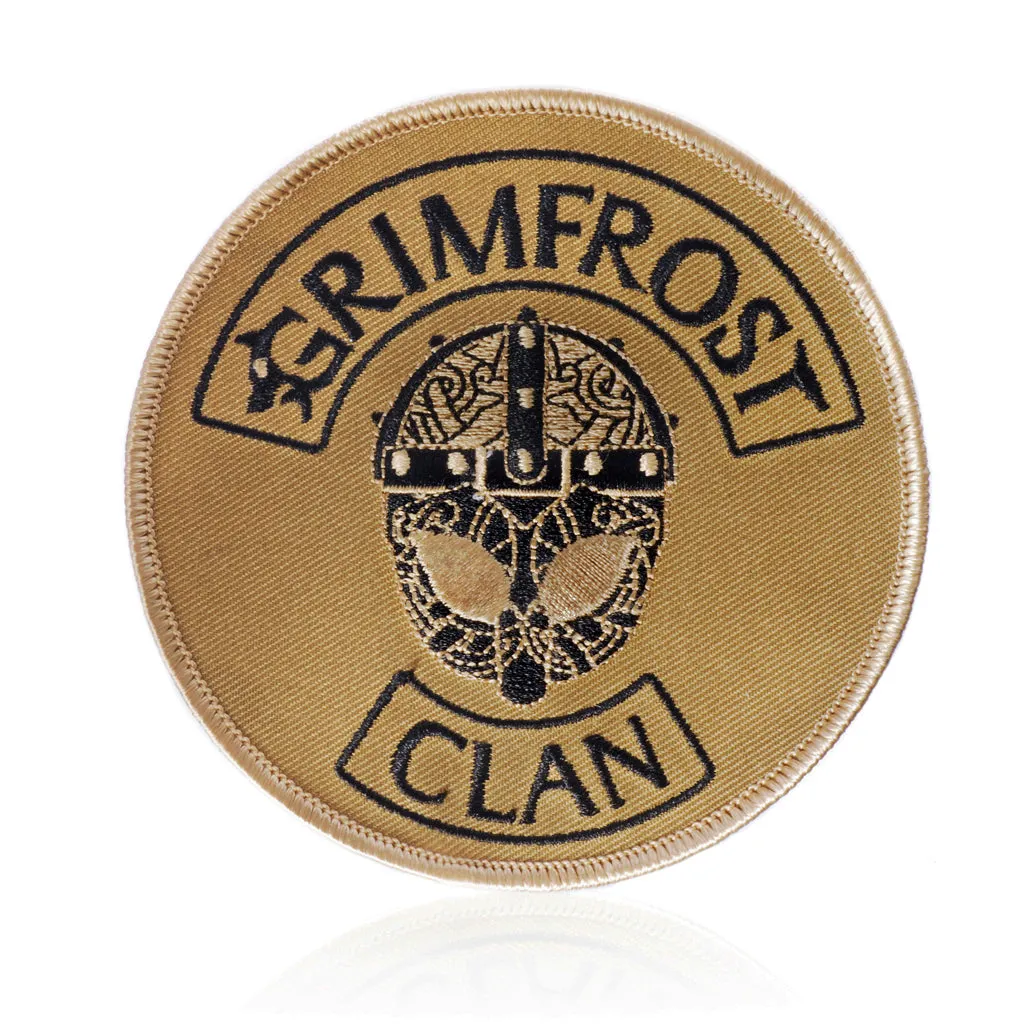 Grimfrost Clan Patch, Embroidered, Desert