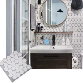 Hexagonal Penny Tile for Kitchen and Bathroom Back splash - Sheet