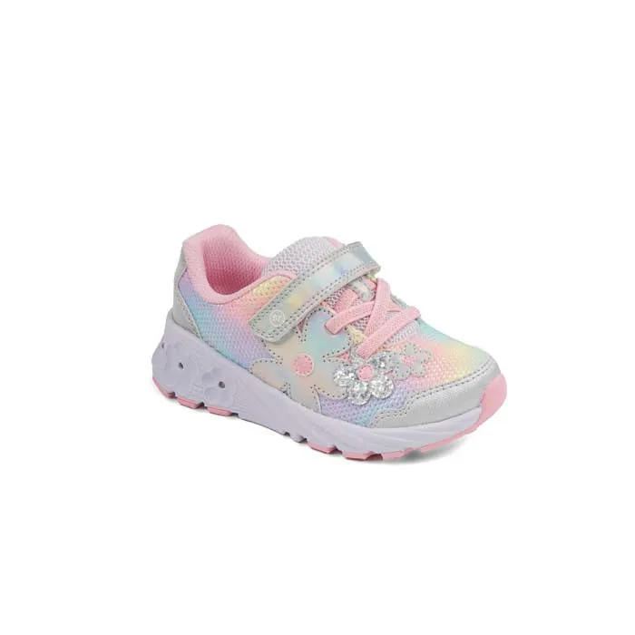 Infant Girl Stride Rite SR Lighted Glimmer 2.0 in Rainbow