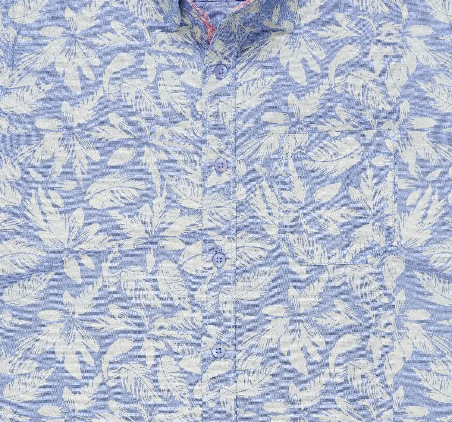 JDC Boy's Light Blue Printed Shirt