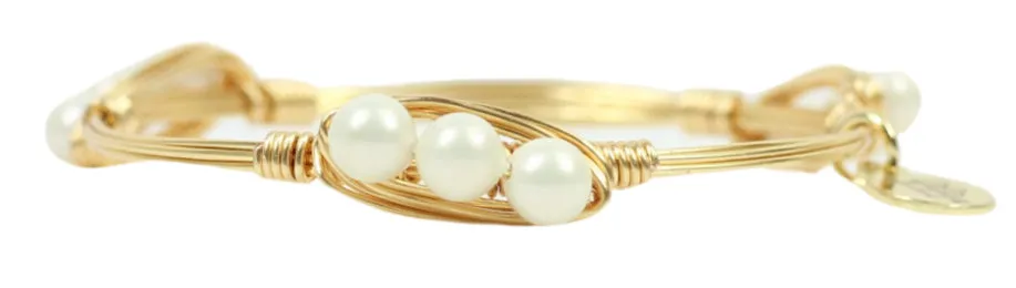 Kids' Triple Pearl Bangle