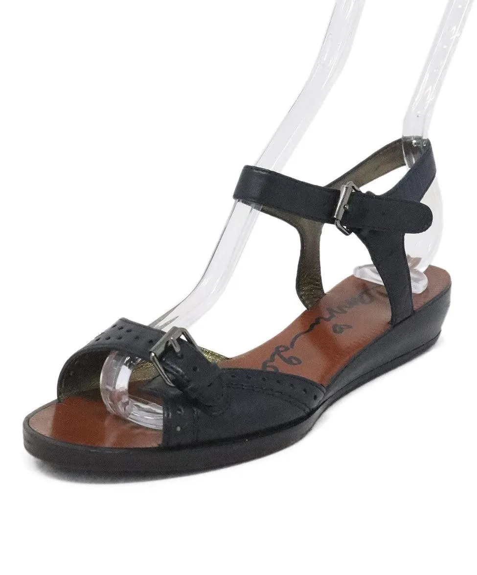 Lanvin Black Leather Sandals sz 6