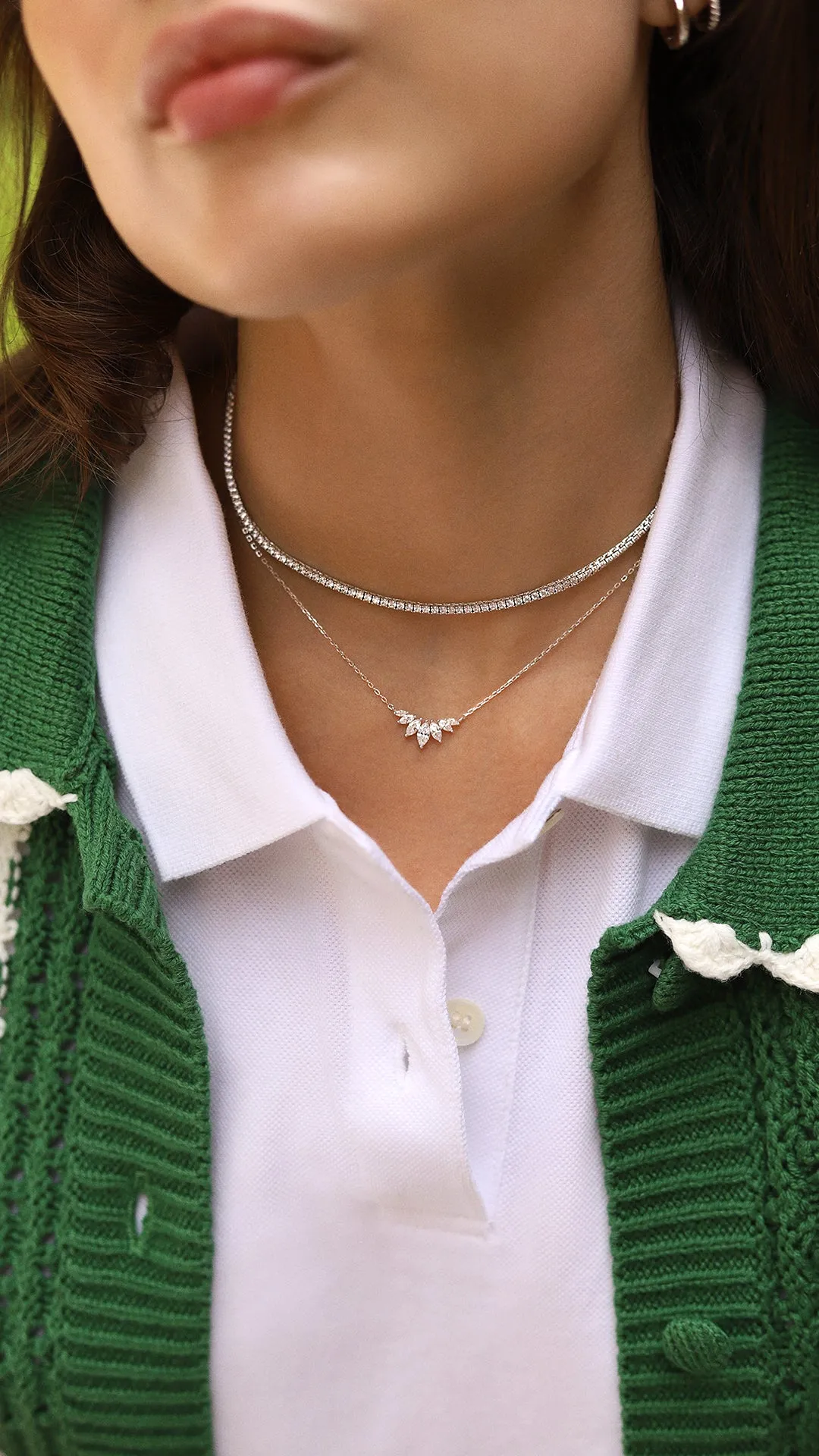 Lexi Necklace White Gold Plated