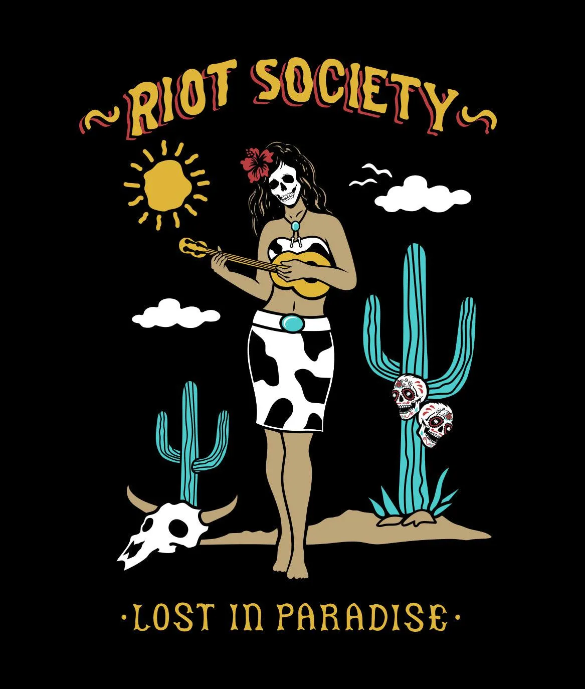 Lost in Paradise Cowgirl Mens T-Shirt