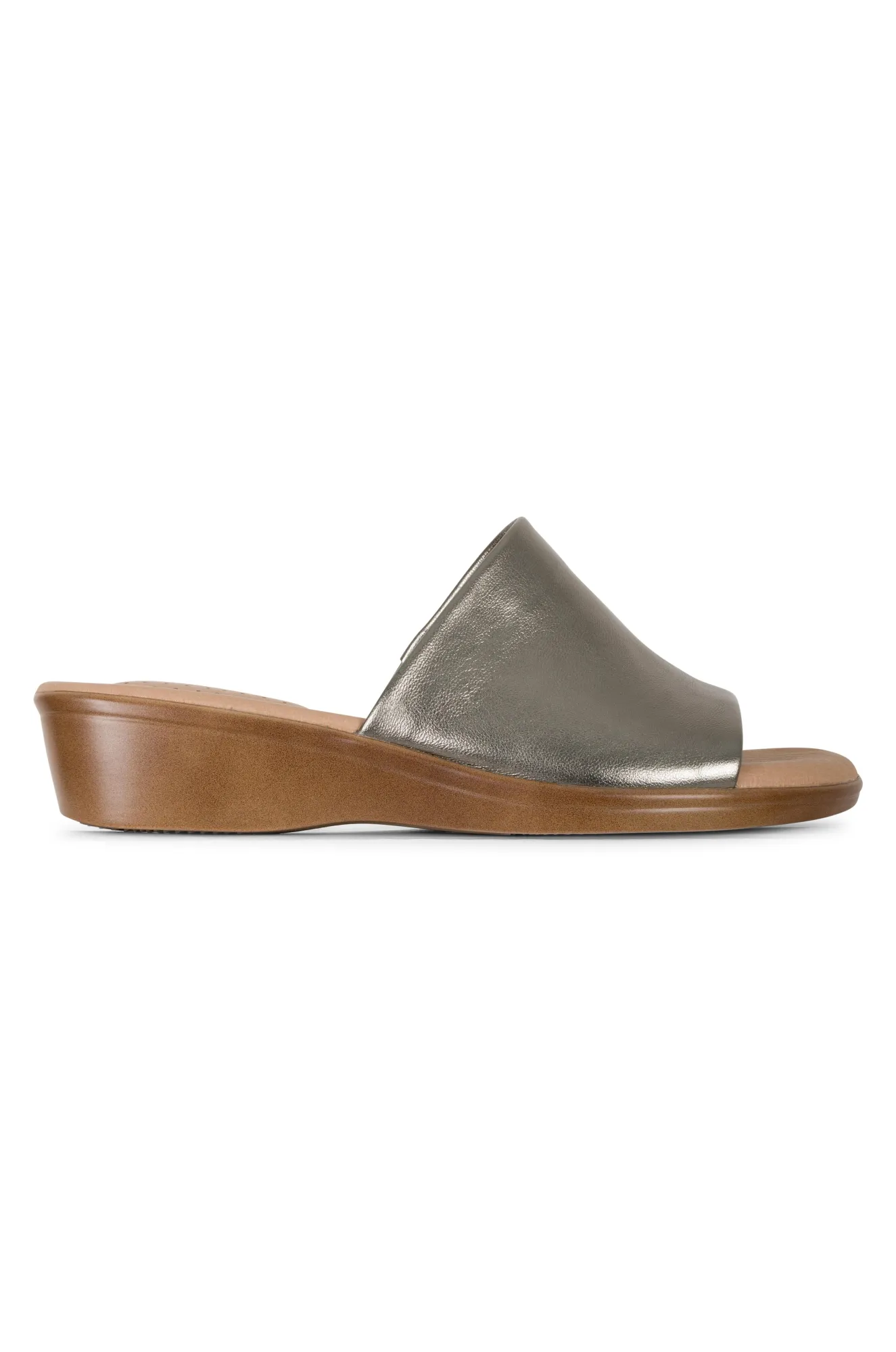 Low wedge Slide | PEWTER | COCO YY