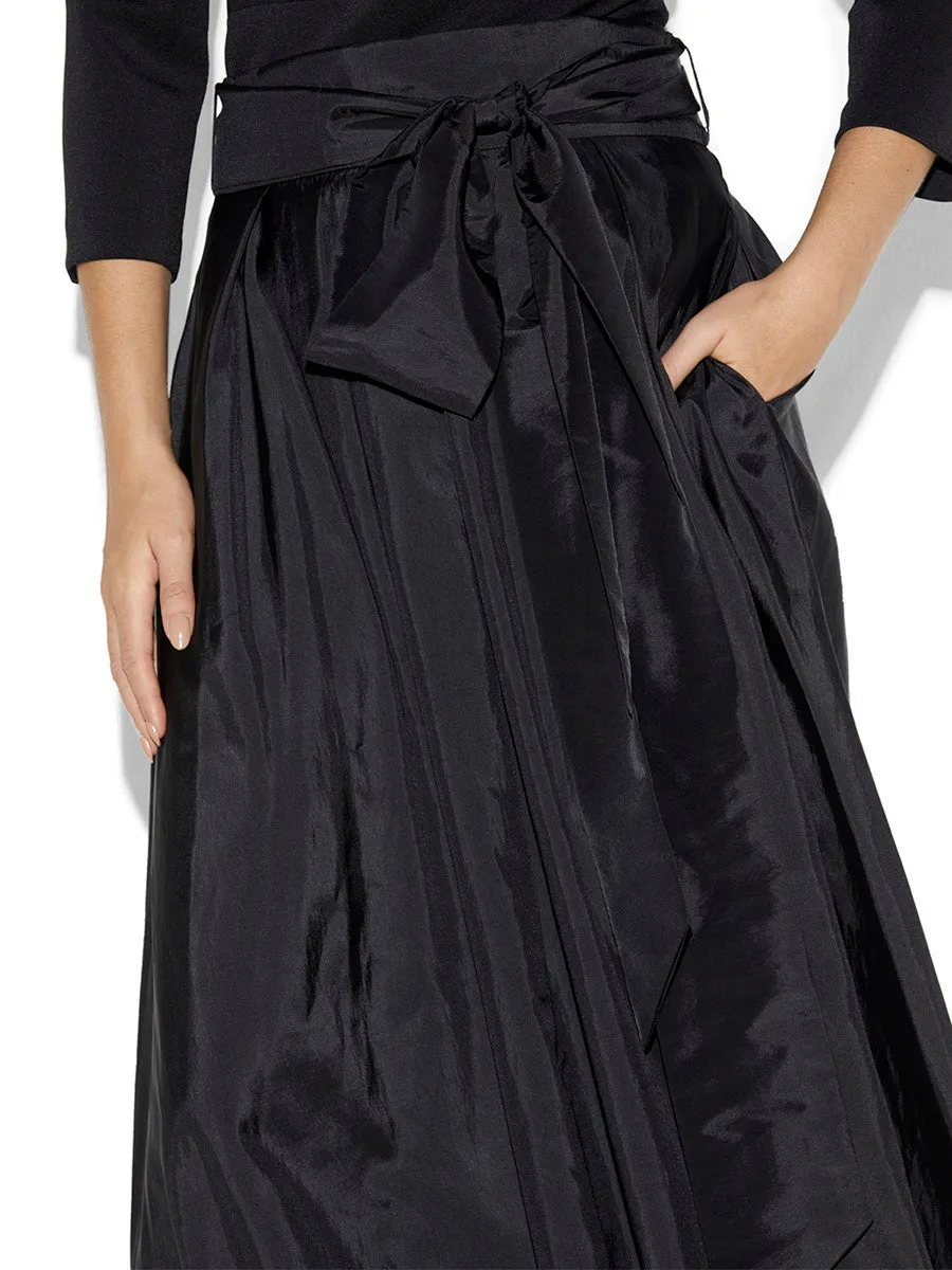 Lux Black Taffeta Skirt