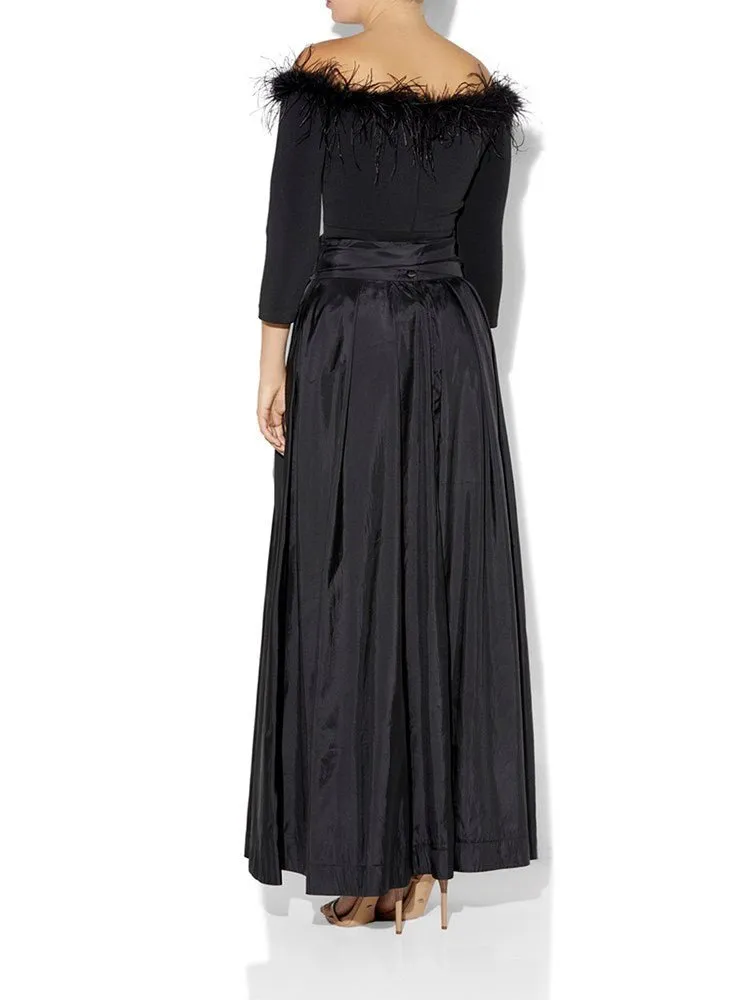 Lux Black Taffeta Skirt