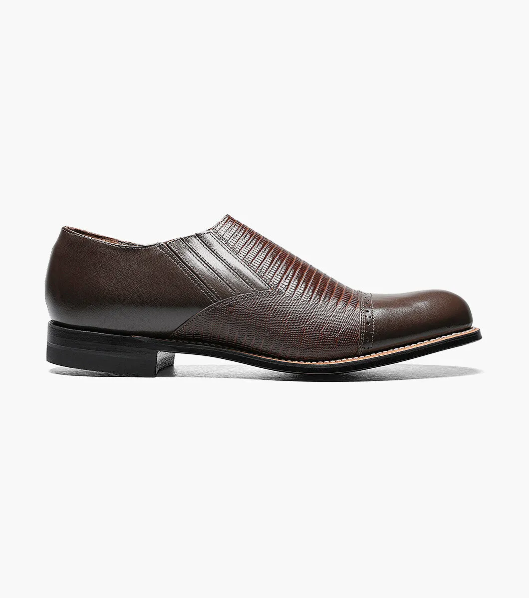 Madison Cap Toe Slip On-Brown | STACY ADAMS