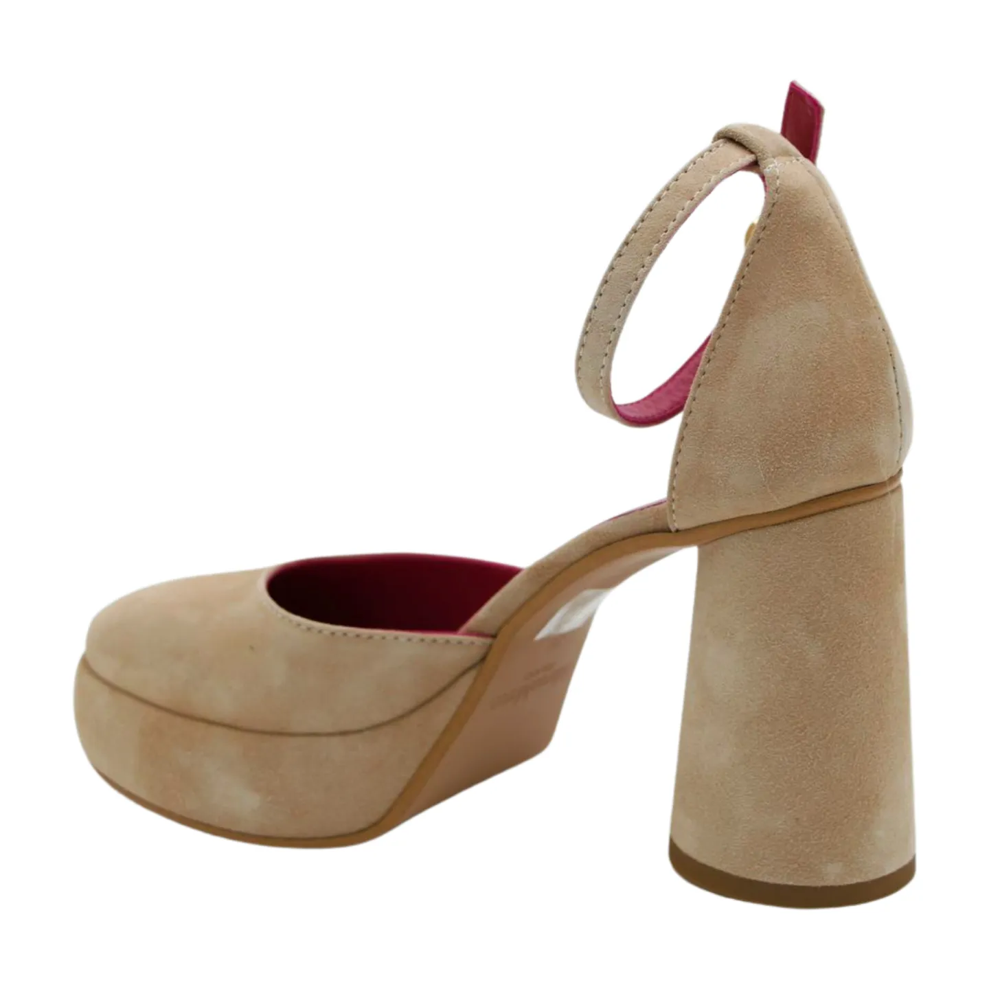 MARCO MOREO PHOEBE Camel Suede Platform Heel F081