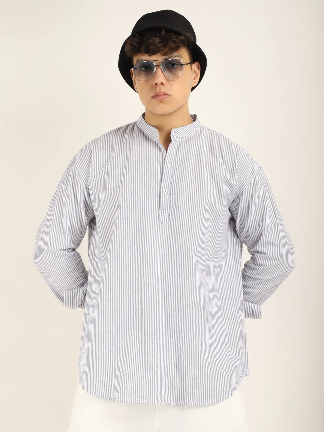 Marco Oxford Sky Blue Short Kurta