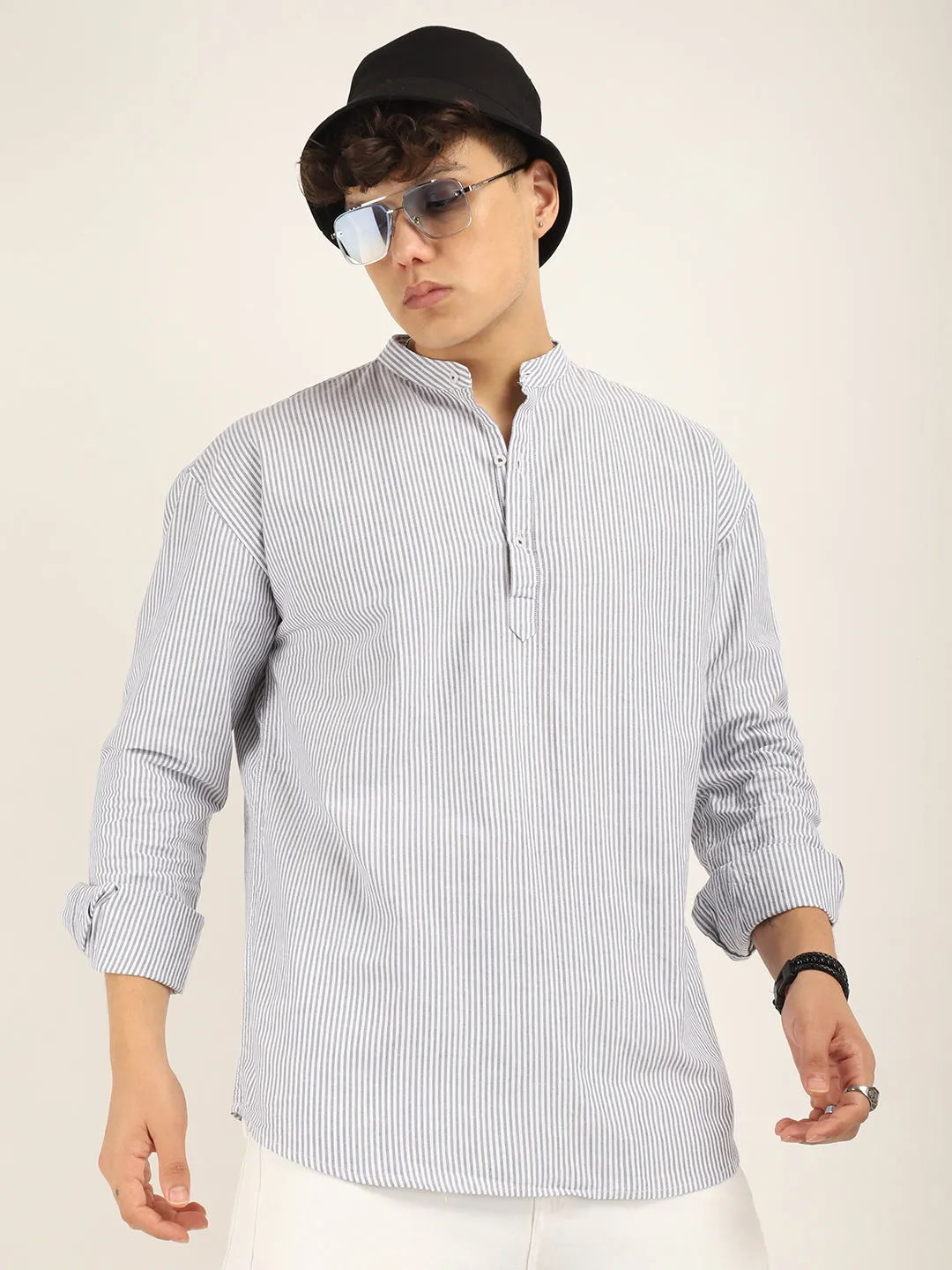 Marco Oxford Sky Blue Short Kurta