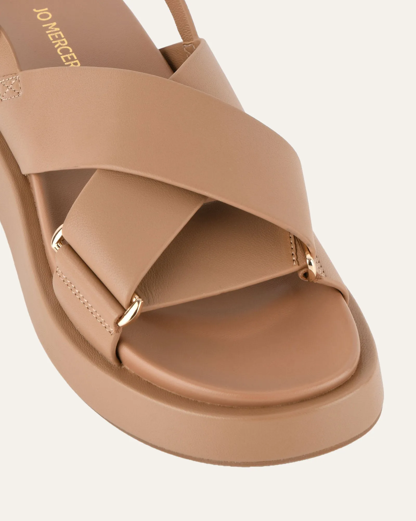 MARLEY FLAT SANDALS TAN LEATHER