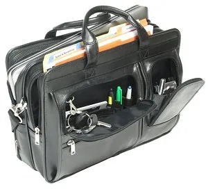 McKlein P Series HUBBARD 88435 Leather Double Compartment Laptop Case