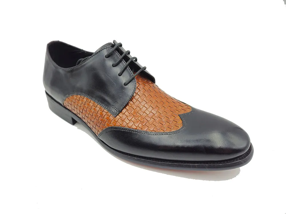 Medallion Wing-tip Basket Weave Four Eyelets Oxford