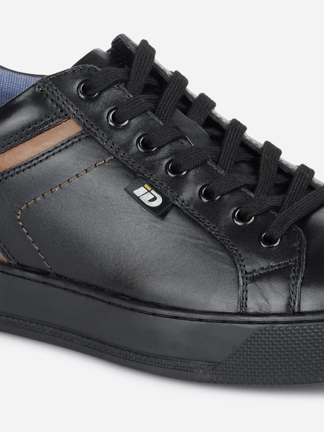 Men's Black Lace Up Sneaker (ID3051)