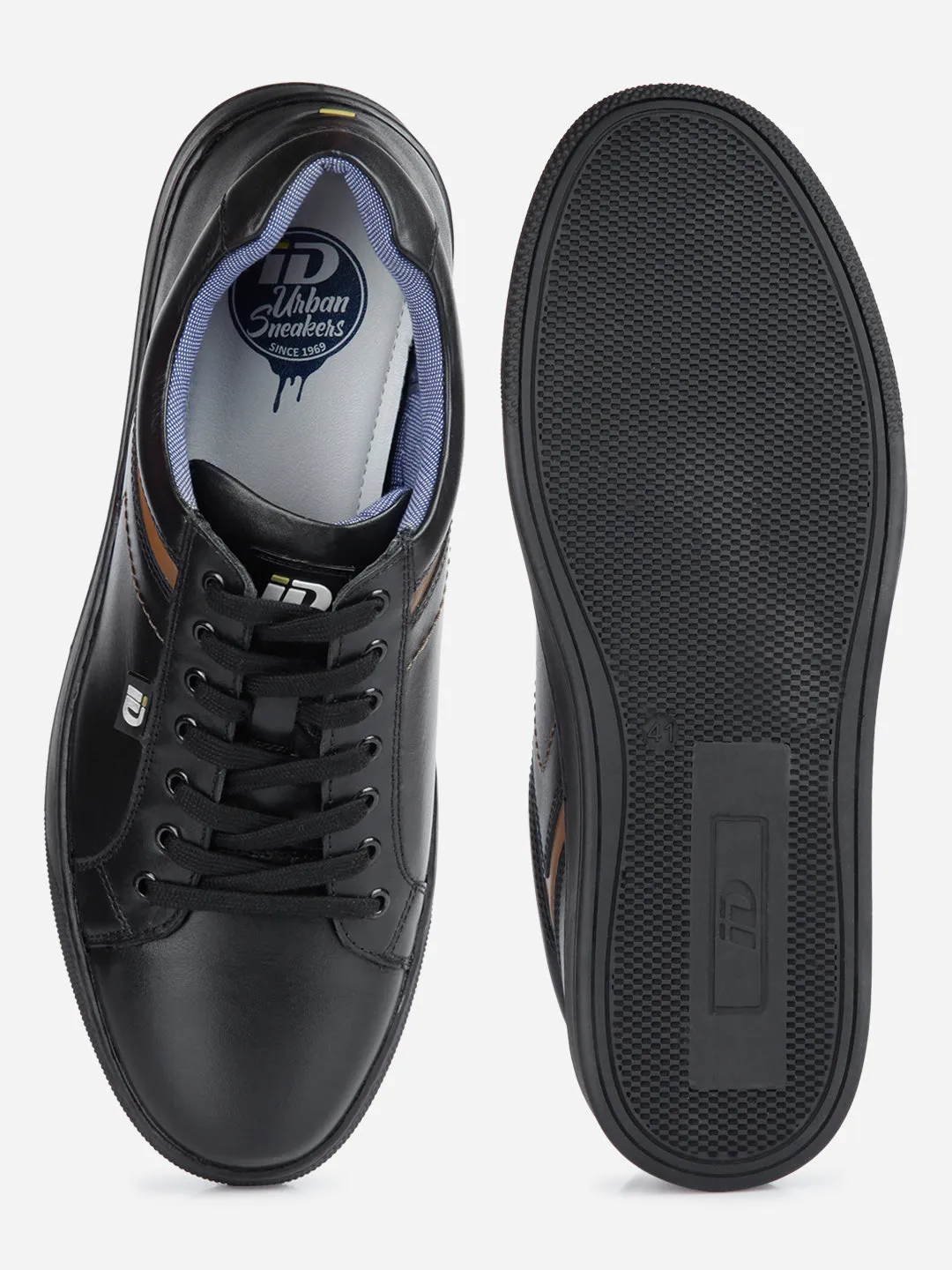 Men's Black Lace Up Sneaker (ID3051)