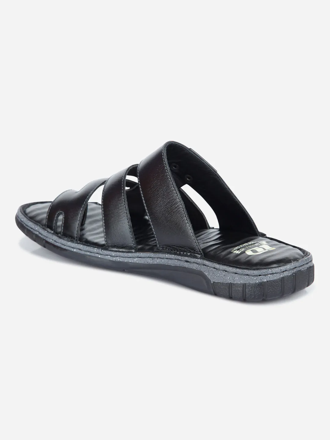 Men's Black Slip On Sandal (ID4132)