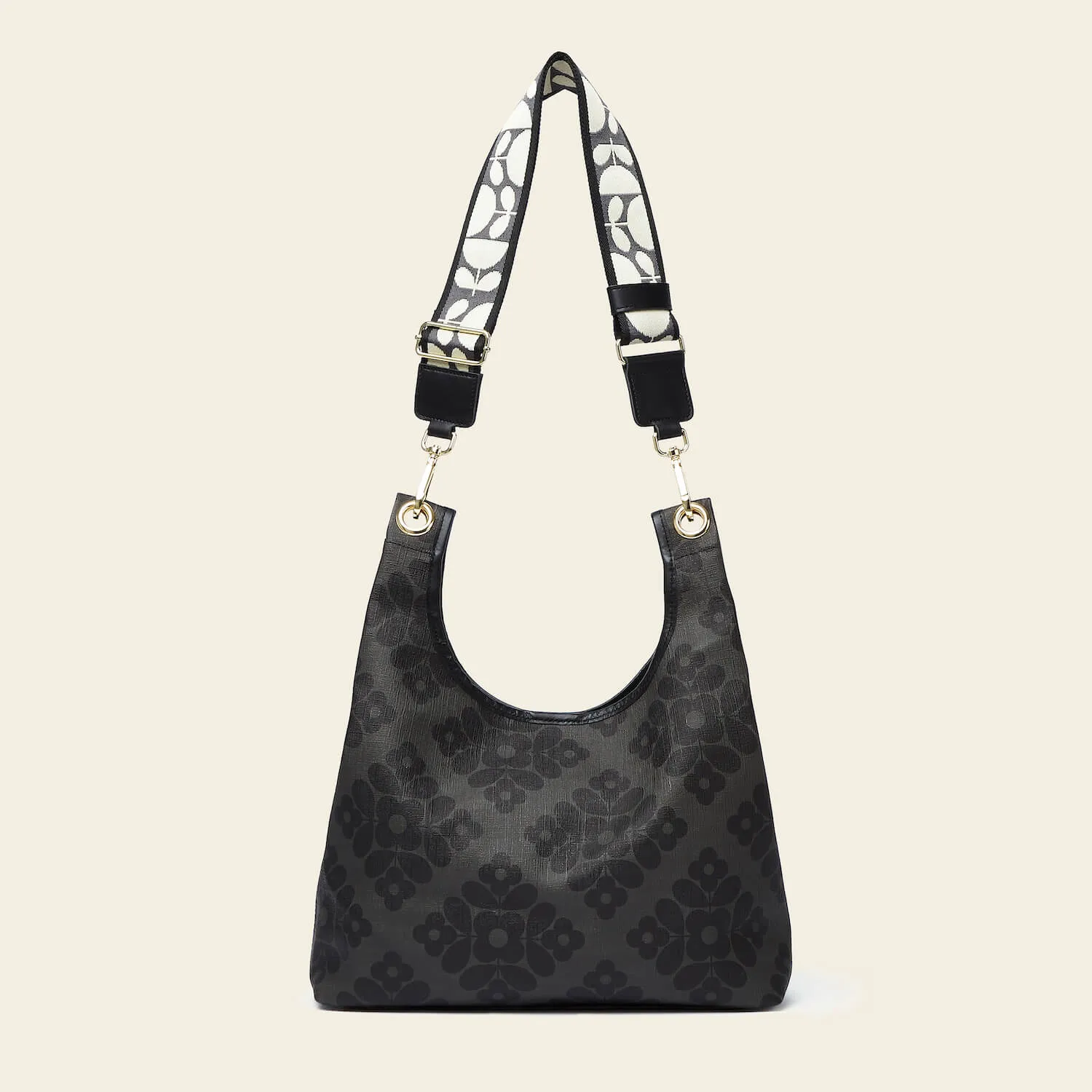 Midi Crossbody - Flower Tile Charcoal