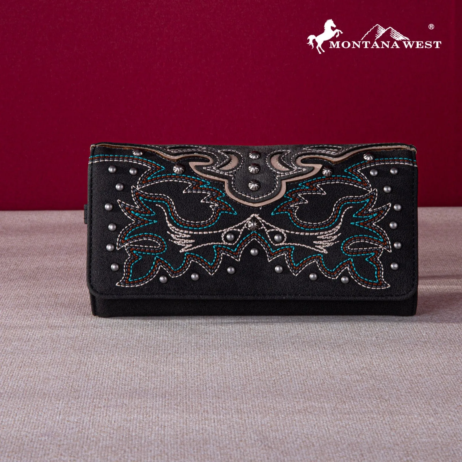 Montana West Embroidered Collection Wallet