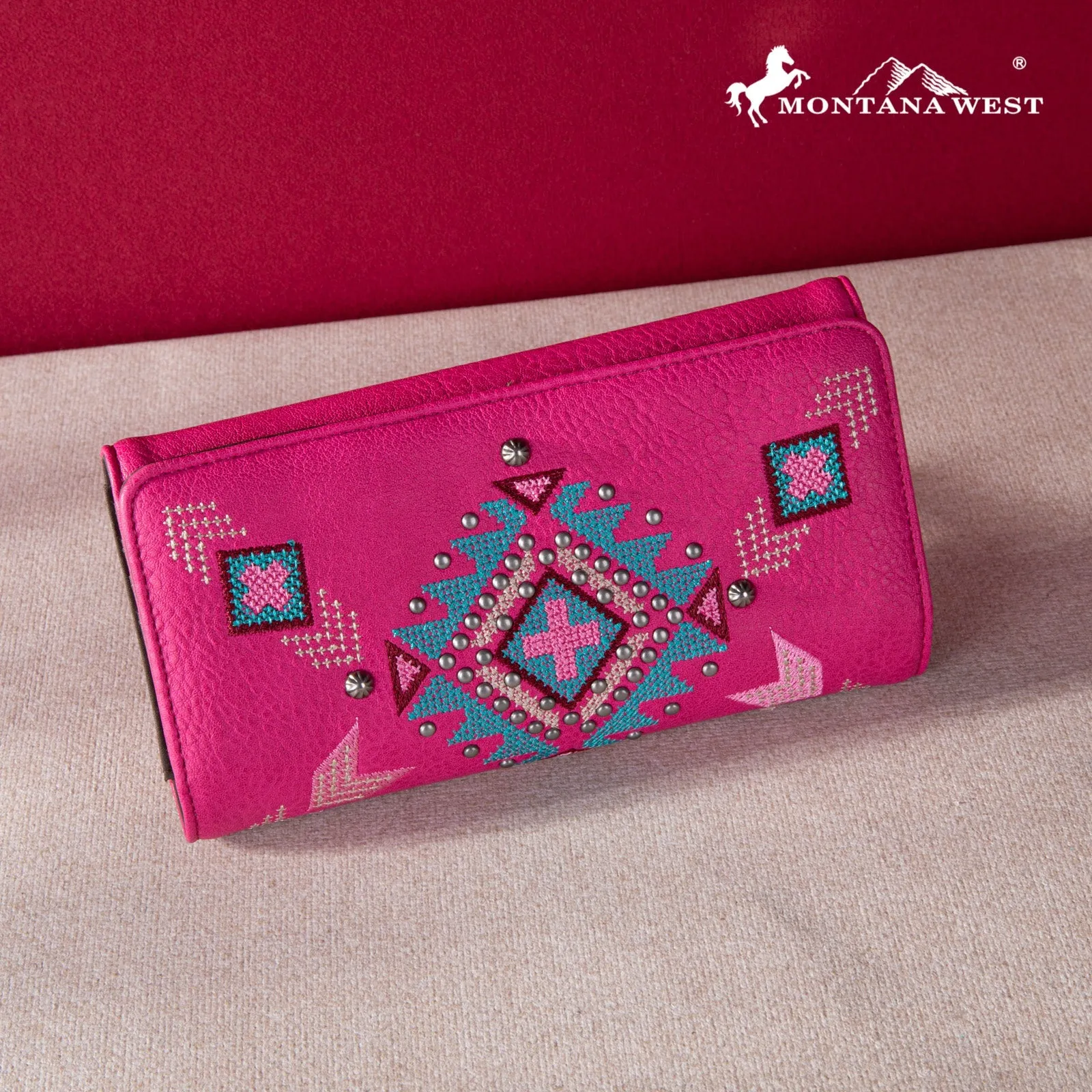 Montana West Embroidered Collection Wallet