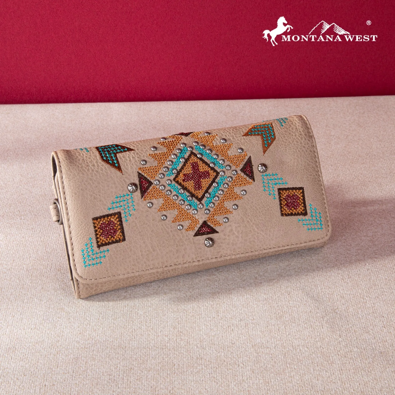 Montana West Embroidered Collection Wallet