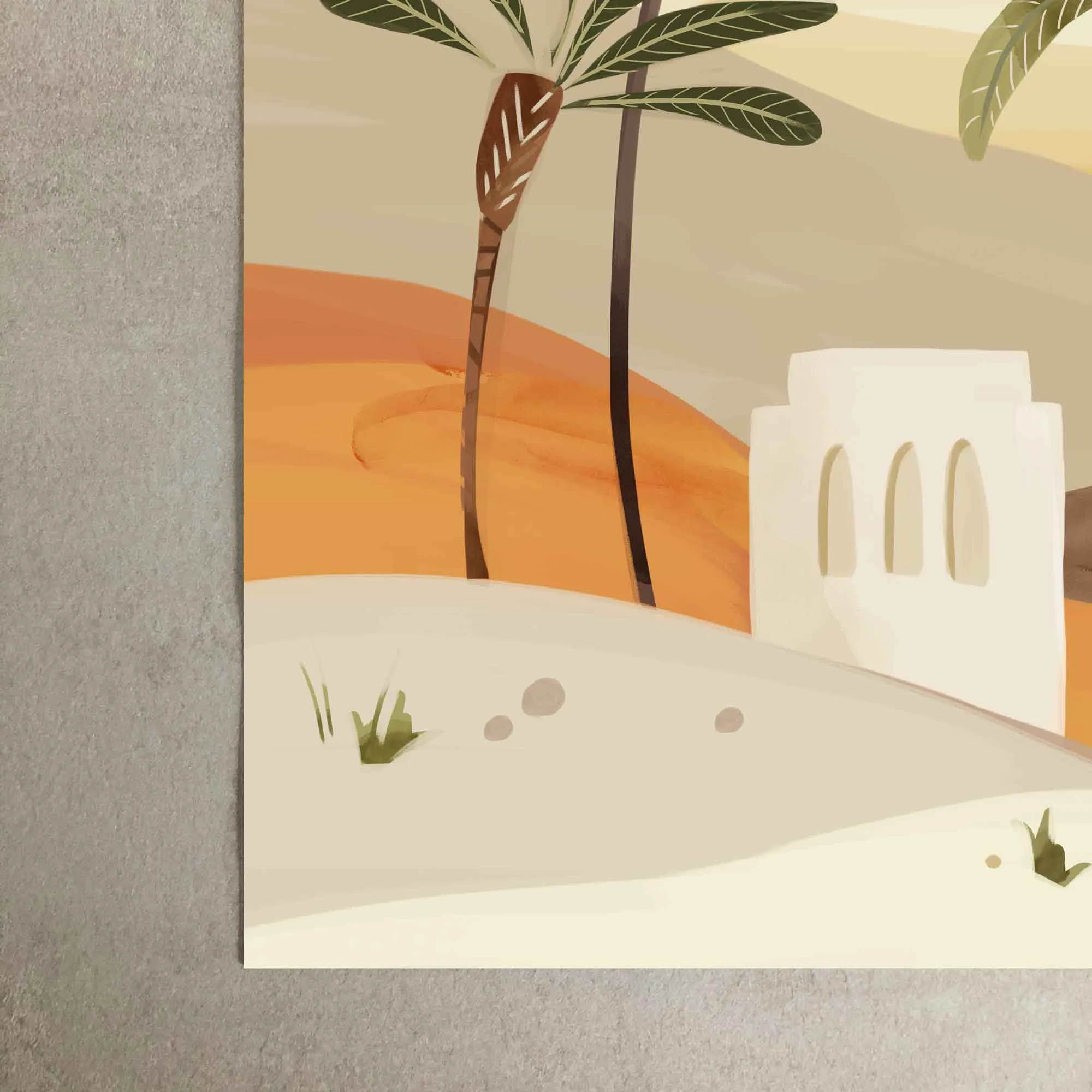 Morocco Desert Palms Art Print