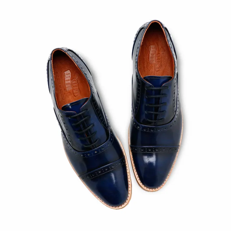 MR.FERGUSON SEMI-BROGUE European Brush Off Bezel Blue