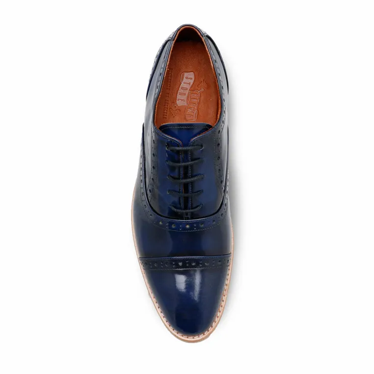 MR.FERGUSON SEMI-BROGUE European Brush Off Bezel Blue