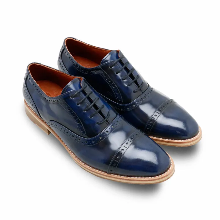 MR.FERGUSON SEMI-BROGUE European Brush Off Bezel Blue