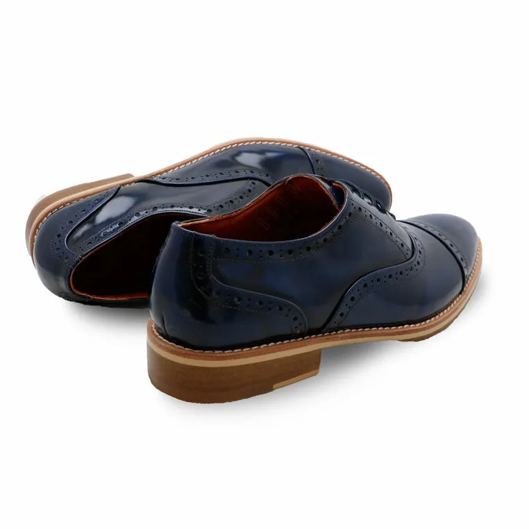 MR.FERGUSON SEMI-BROGUE European Brush Off Bezel Blue