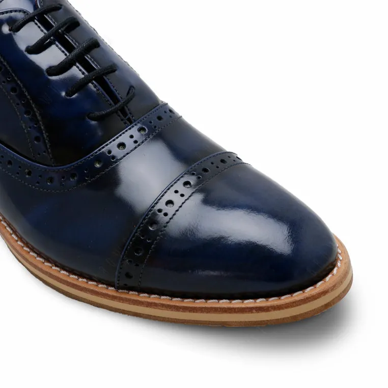 MR.FERGUSON SEMI-BROGUE European Brush Off Bezel Blue