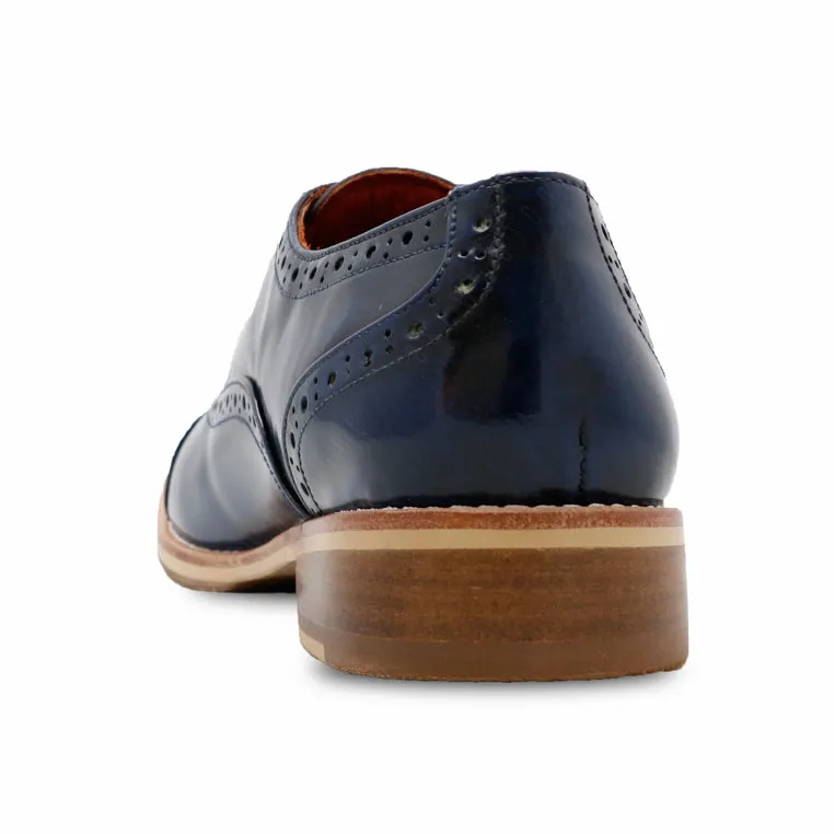 MR.FERGUSON SEMI-BROGUE European Brush Off Bezel Blue