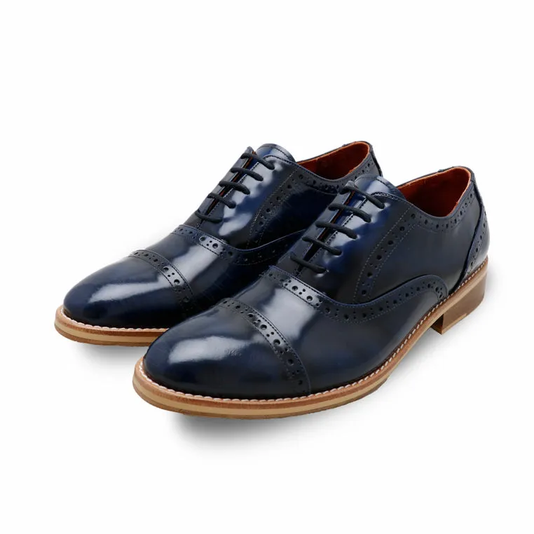 MR.FERGUSON SEMI-BROGUE European Brush Off Bezel Blue