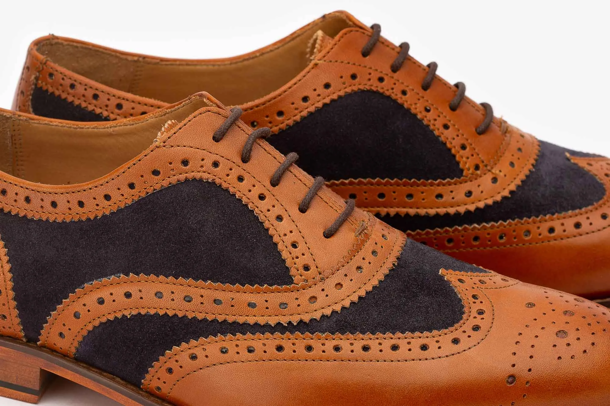 Multi Texture Wingcap Brogue Oxford-T